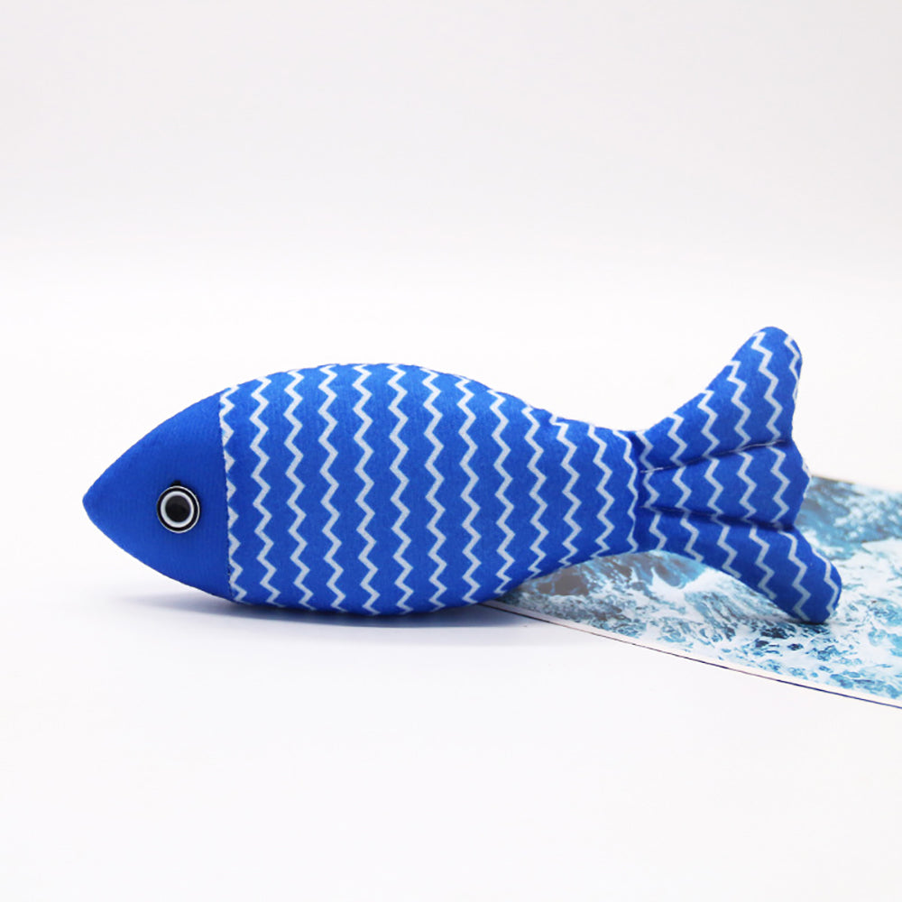 Burlap Fish Catnip Cat Toy, Throw Pillow, Teething Cat Toy, Fancy Cat Toy, Tough Bite, Sturdy Cat Toys Catnip Crinkle Sound Toys Soft and Durable, Interactive Cat Kicker Toys for Indoor Kitten