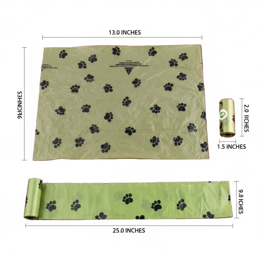 1/42 Roll Pet Biodegradable Trash Bag Dog Poop Bags Bulk Scented Poop Bag Degradable Cat Waste Bags Dog Poop Dispenser