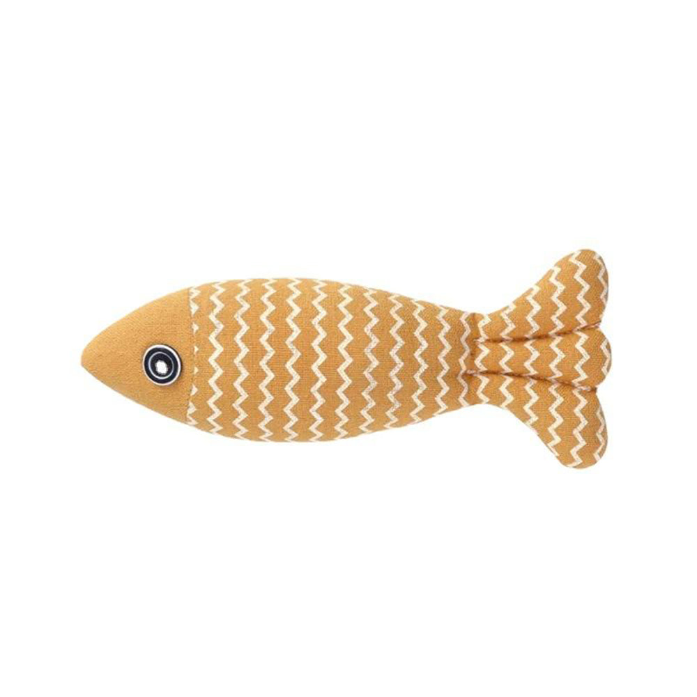 Burlap Fish Catnip Cat Toy, Throw Pillow, Teething Cat Toy, Fancy Cat Toy, Tough Bite, Sturdy Cat Toys Catnip Crinkle Sound Toys Soft and Durable, Interactive Cat Kicker Toys for Indoor Kitten