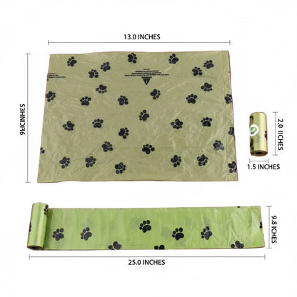 1/42 Roll Pet Biodegradable Trash Bag Dog Poop Bags Bulk Scented Poop Bag Degradable Cat Waste Bags Dog Poop Dispenser